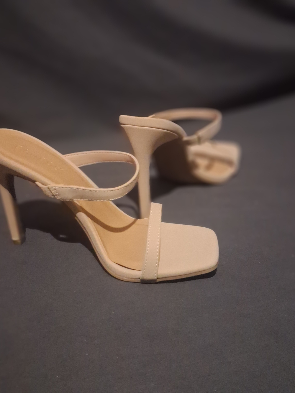 Women's Nude Strappy High Heel Sandals